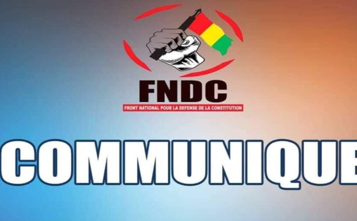 Communiqué FNDC